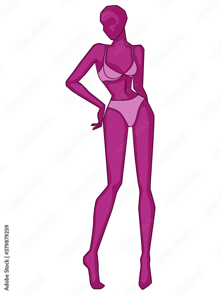 Silhouette of abstract of slender and graceful woman Silhouette of abstract of slender and graceful woman
