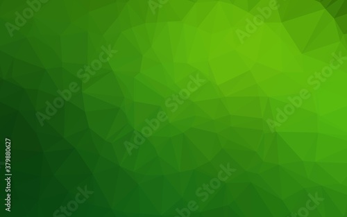 Light Green vector blurry triangle pattern. Geometric illustration in Origami style with gradient. New texture for your design.