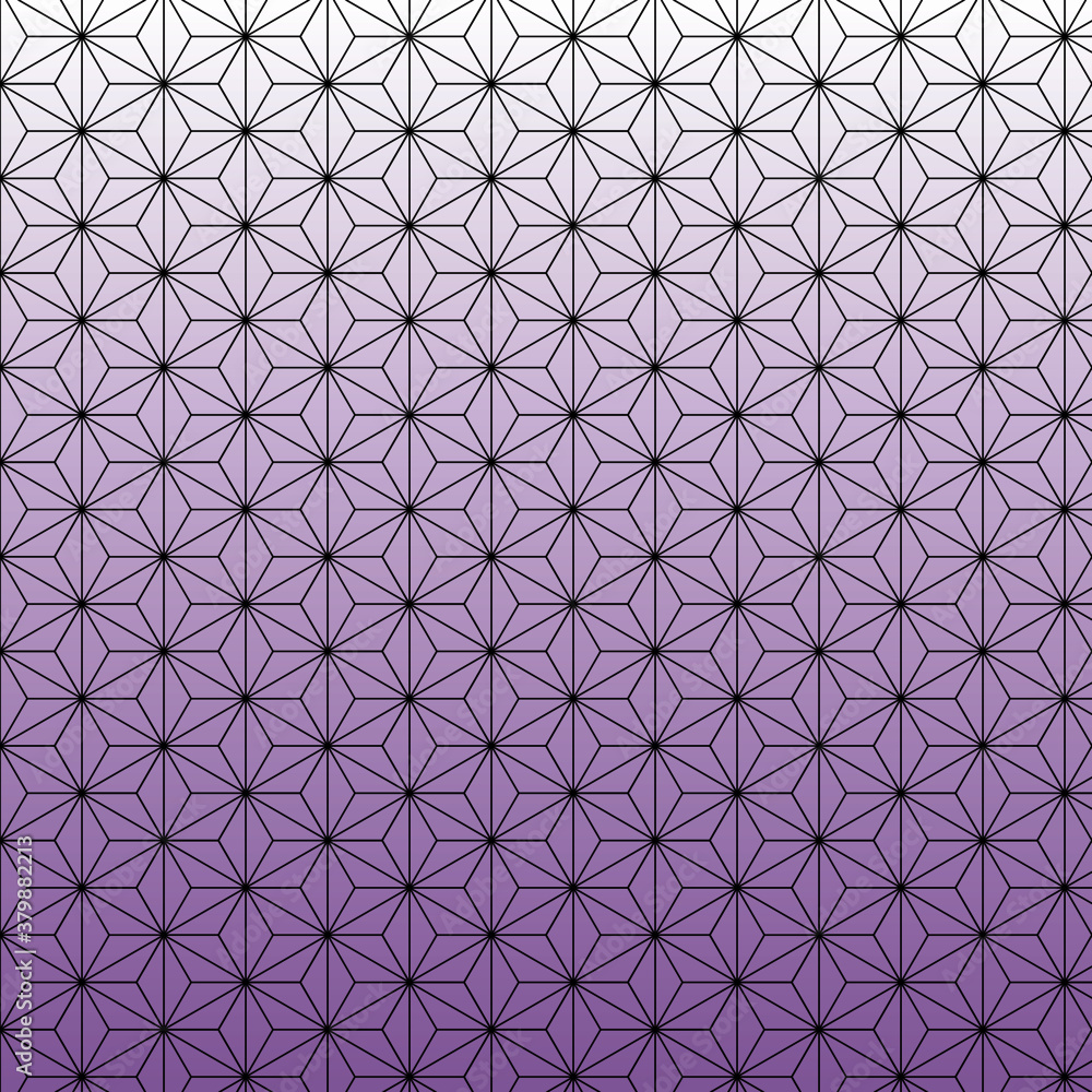 Fototapeta premium Repeating geometric pattern in the shape of six-pointed stars on a gradient background