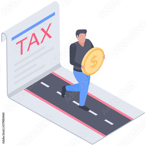 
Tax avoidance icon isometric vector 

