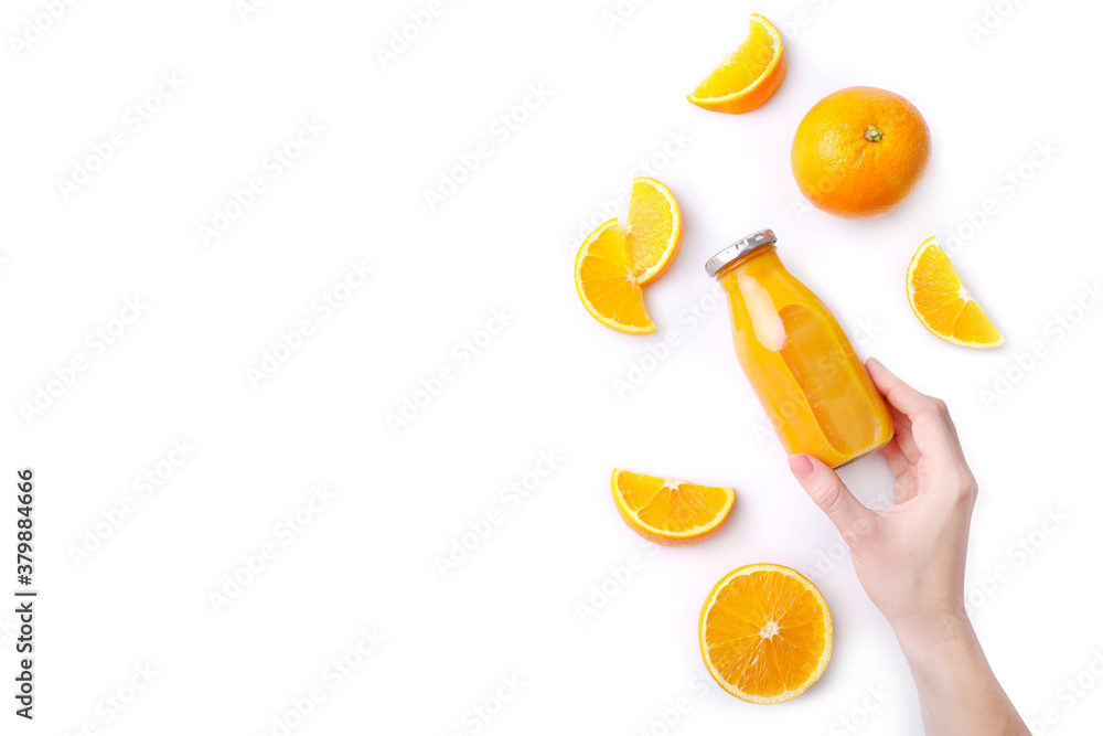 Naklejka premium Fresh and natural healthy juices