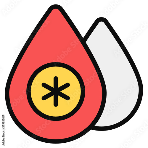 
Flat icon design of blood drops
