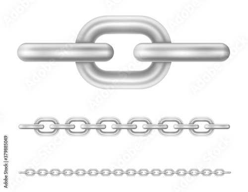 metal chain links vector illustration