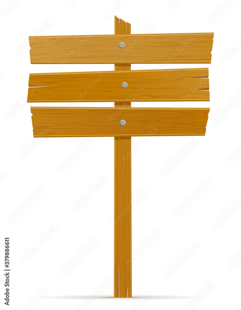 Fototapeta premium wooden old retro vintage board empty template for design vector illustration