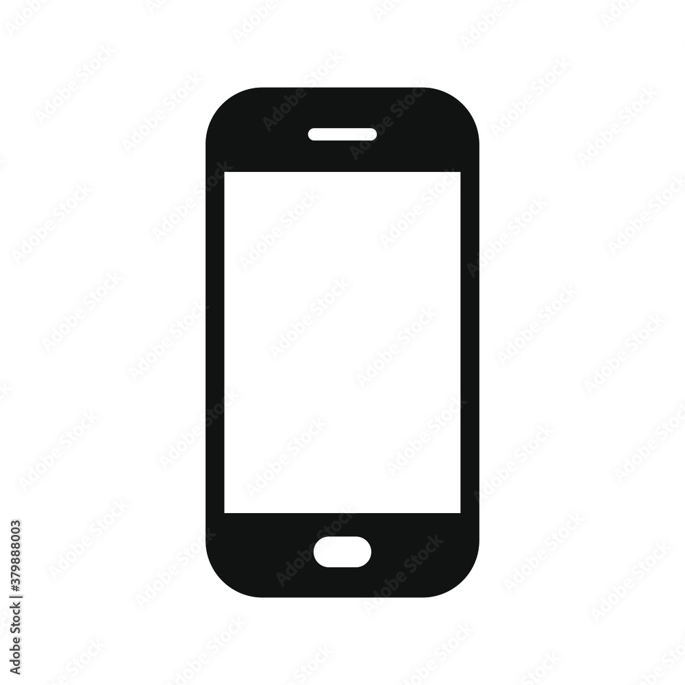 Smart phone vector icon. Web and application interface button symbol. Smartphone sign. Black telephone silhouette logo. Isolated on white background. Smart phone vector icon. Web and application interface button symbol. Smartphone sign. Black telephone silhouette logo. Isolated on white background.
