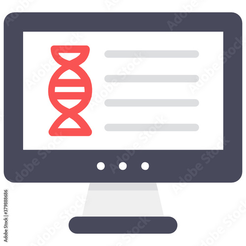 
Flat design of online dna icon

