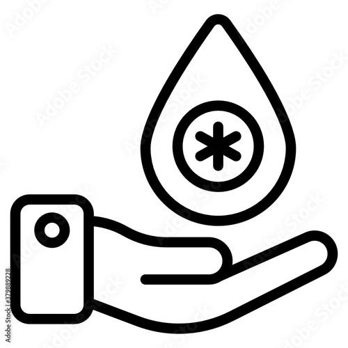 
Flat icon design of blood donation 

