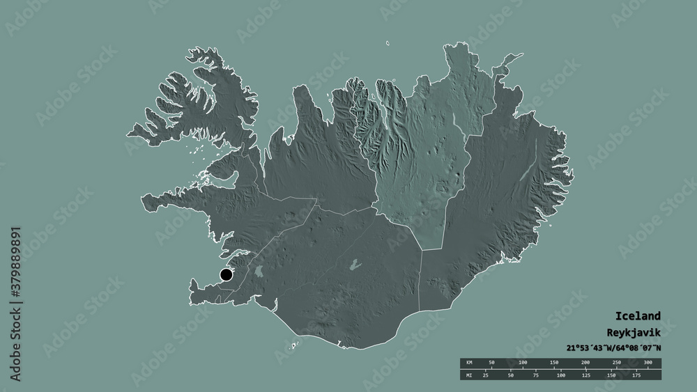 Location of Halshreppur, region of Iceland,. Administrative