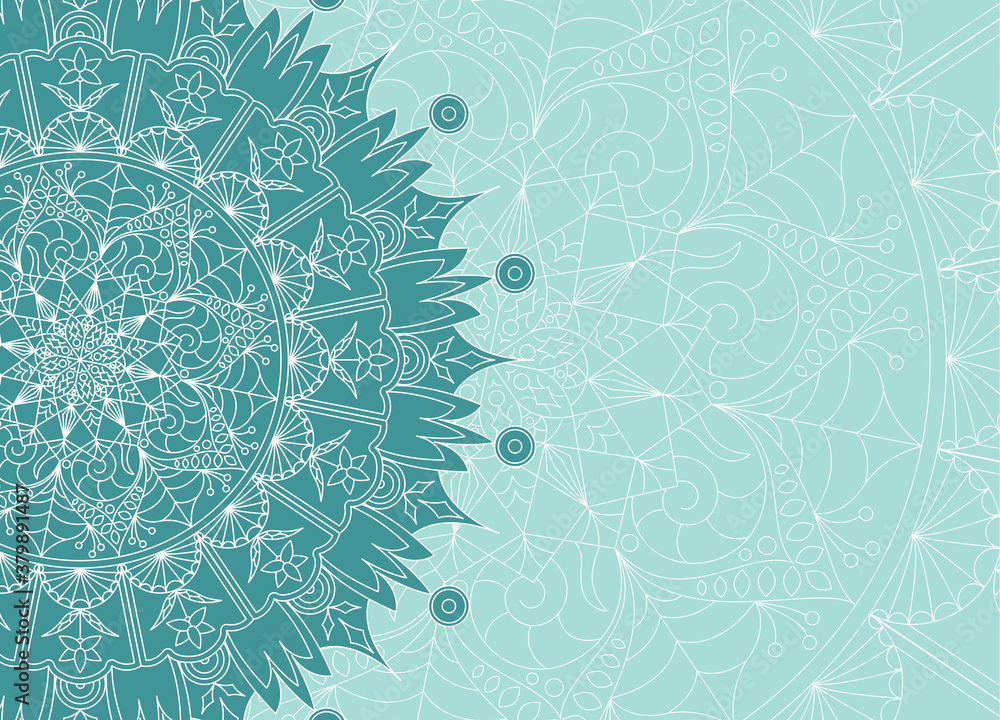 Mandala card, elegant, vintage and decorative. Wedding invitation