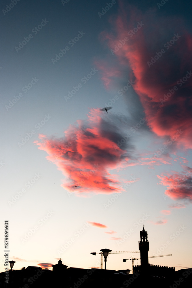 Fototapeta premium Clouds and sunset