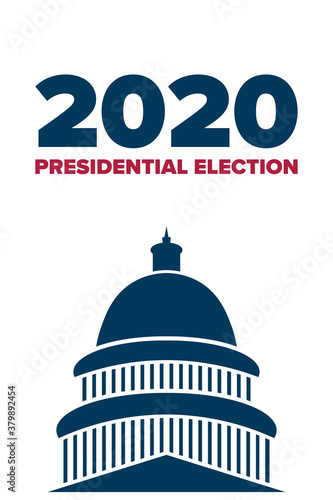 Wallpaper Mural The 2020 United States Presidential Election concept. Template for background, banner, card, poster with text inscription. Vector EPS10 illustration. Torontodigital.ca
