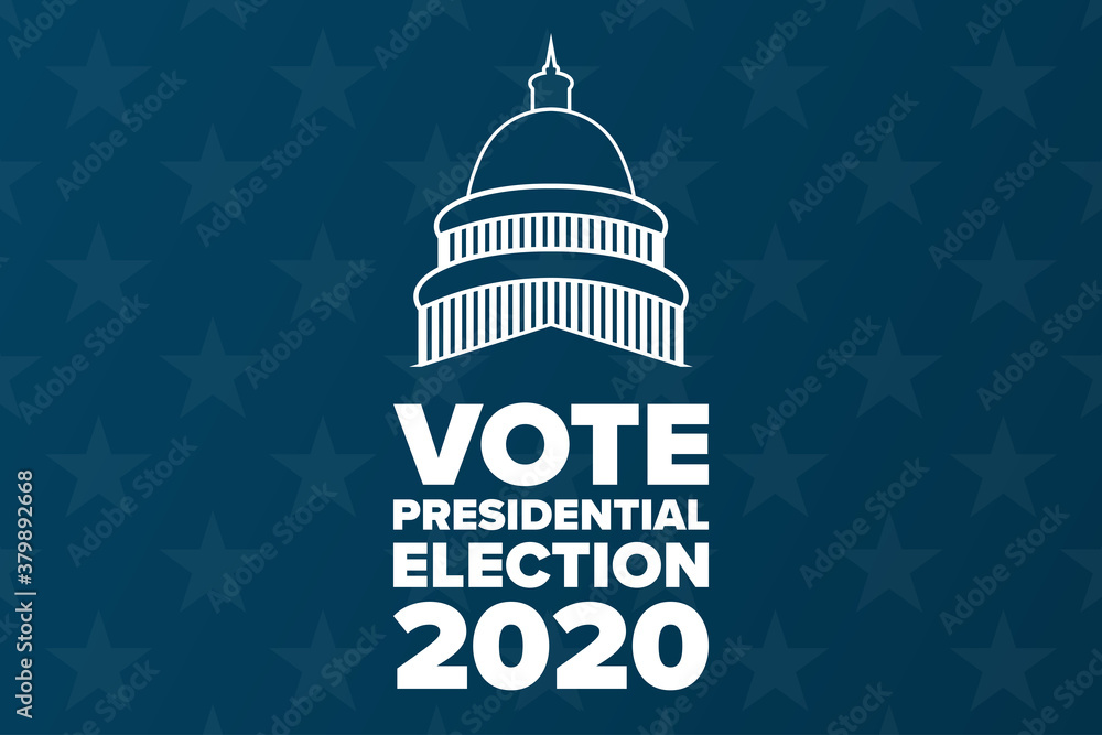 The 2020 United States Presidential Election concept. Template for background, banner, card, poster with text inscription. Vector EPS10 illustration. The 2020 United States Presidential Election concept. Template for background, banner, card, poster with text inscription. Vector EPS10 illustration.