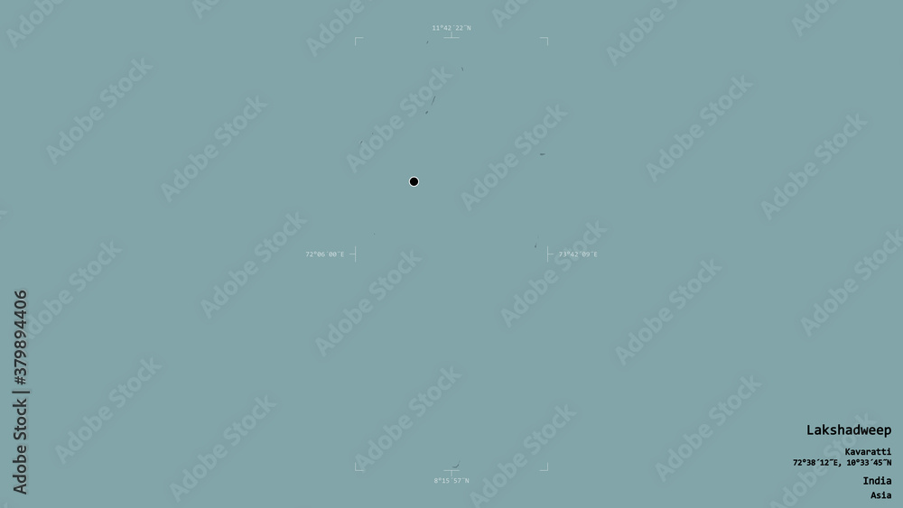 Lakshadweep - India. Bounding box. Administrative Lakshadweep - India. Bounding box. Administrative