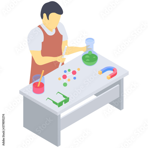 
Science lab practical vector design 
