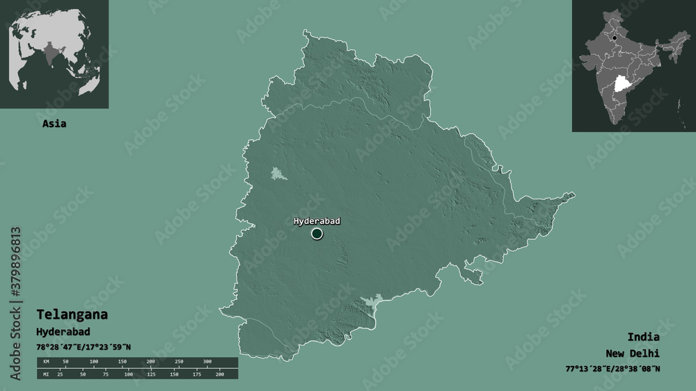Telangana, state of India,. Previews. Administrative
