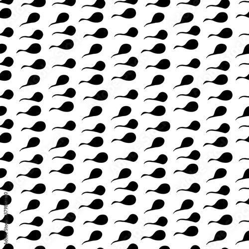 Sperm hand drawn doodle seamless pattern in cartoon style