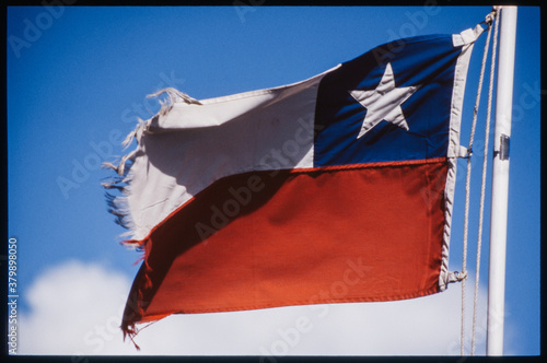 Chilean Flag Shot on Film photo