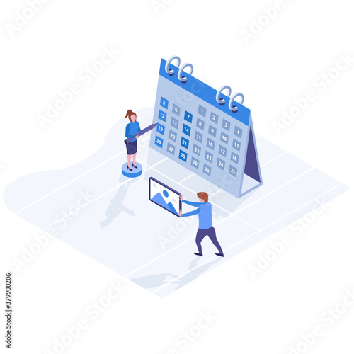 
Event scheduler vector illustration design
