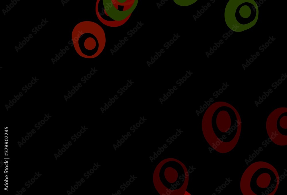 Dark Green, Red vector cover with spots. Dark Green, Red vector cover with spots.