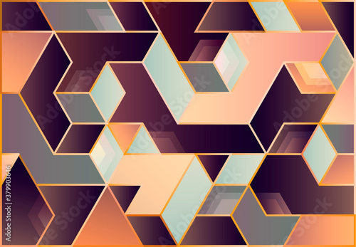 Isometric geometric background of cubes.