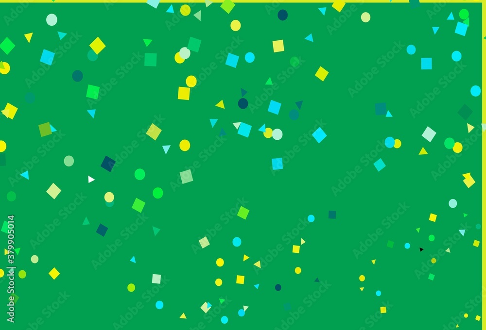 Light Blue, Yellow vector cover in polygonal style with circles. Light Blue, Yellow vector cover in polygonal style with circles.