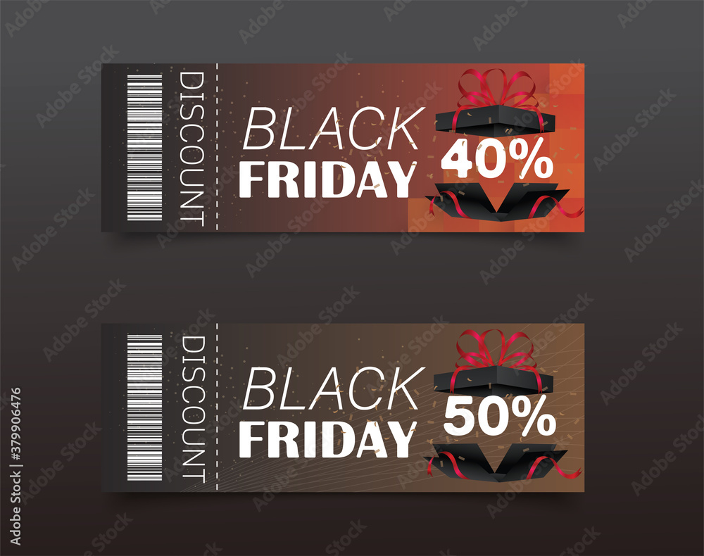 black friday discount coupon design.sale icon.shopping.