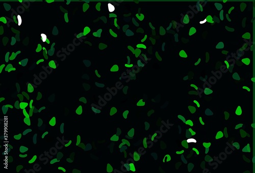 Light Green vector backdrop with abstract shapes.