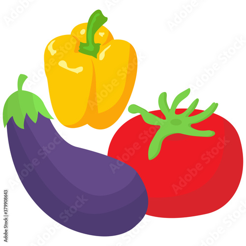 
Vegetable icon in isometric design 
