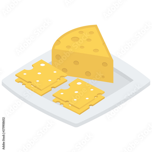 
Cheese icon isolated on white background 
