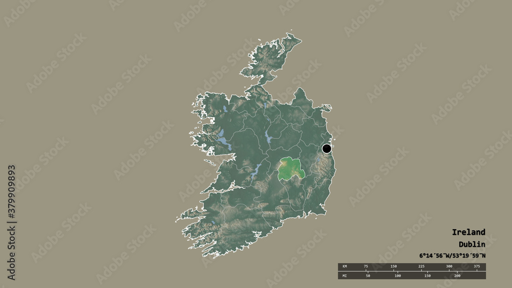 Location of Laoighis, county of Ireland,. Relief Location of Laoighis, county of Ireland,. Relief