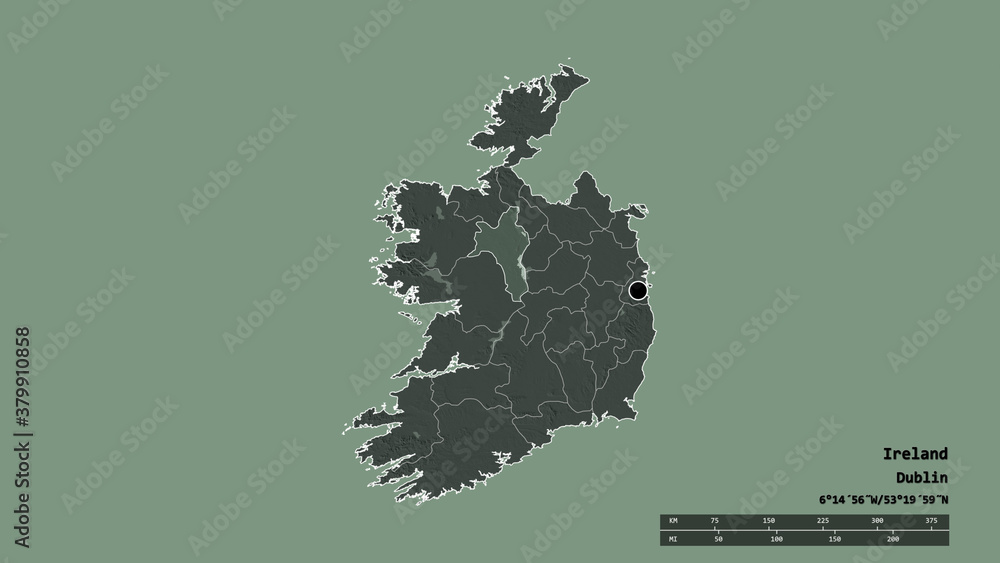 Location of Roscommon, county of Ireland,. Administrative