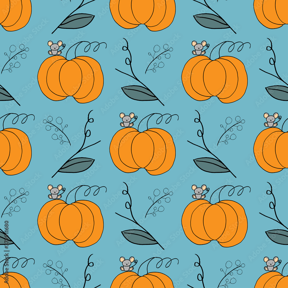 mouse on a pumpkin pattern mouse on a pumpkin pattern