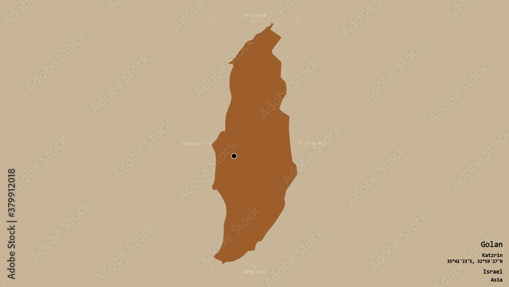 Golan - Israel. Bounding box. Pattern