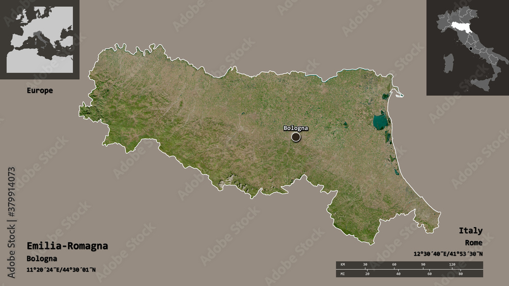 Emilia-Romagna, region of Italy,. Previews. Satellite