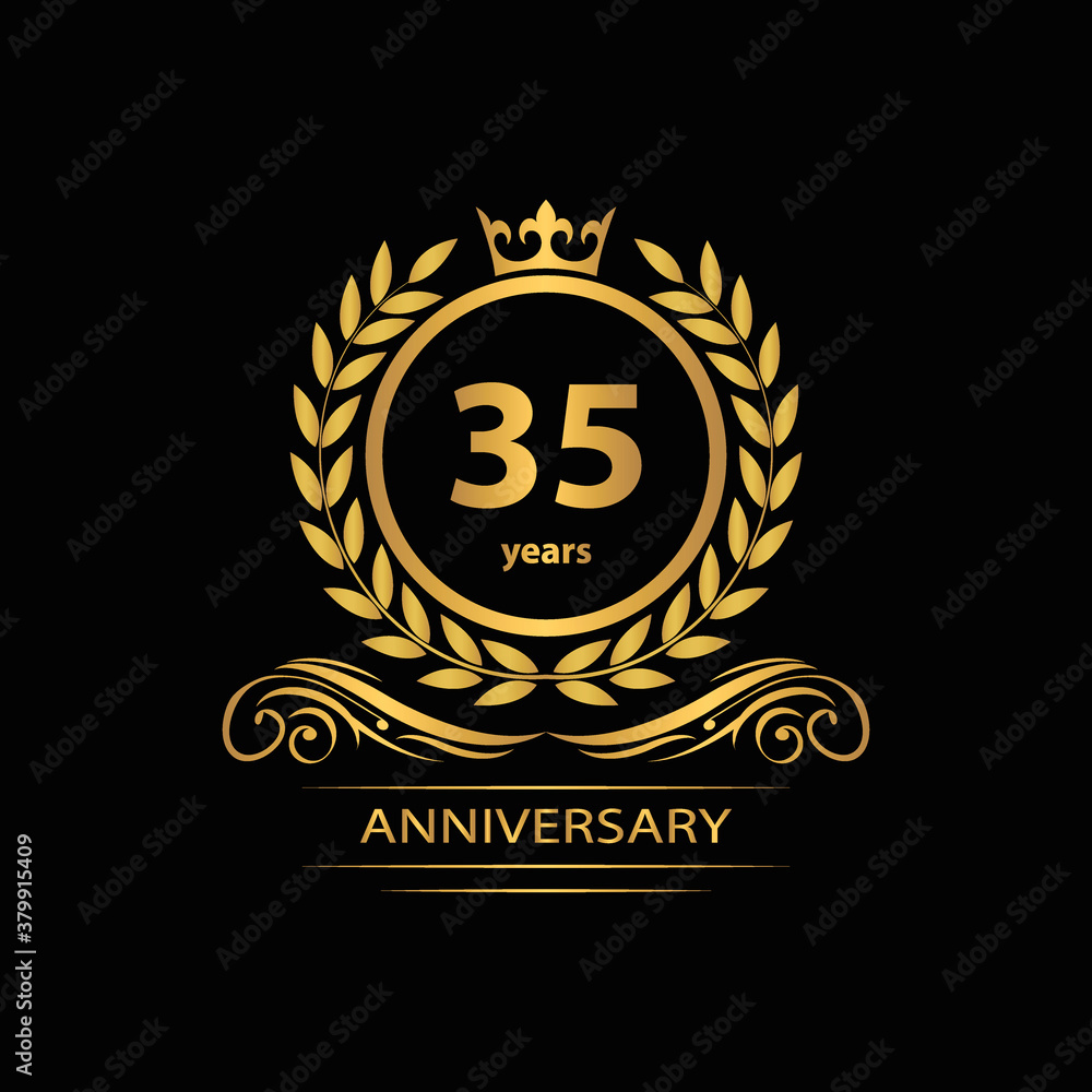 35 years anniversary vector, style for celebration, logo template 35 years anniversary vector, style for celebration, logo template