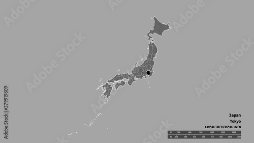 Location of Chiba  prefecture of Japan . Bilevel
