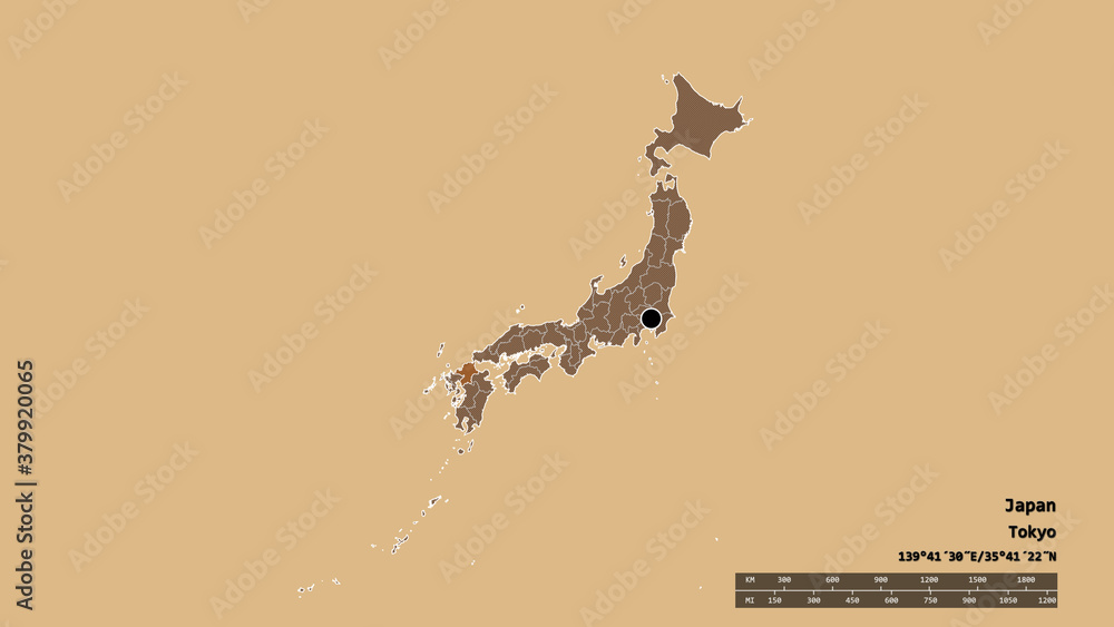 Location of Fukuoka, prefecture of Japan,. Pattern Location of Fukuoka, prefecture of Japan,. Pattern