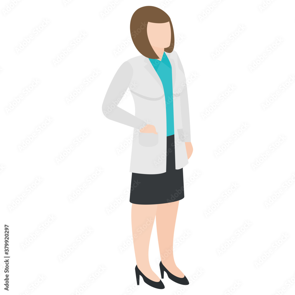 Isometric design of female employee avatar
Isometric design of female employee avatar
