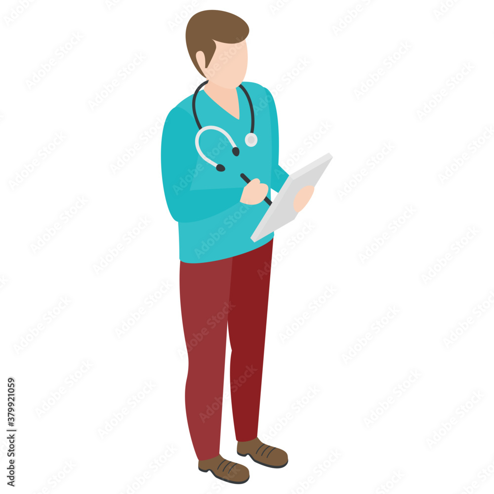 Isometric character of male doctor
Isometric character of male doctor