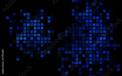 Dark BLUE vector layout with lines, rectangles. Rectangles on abstract background with colorful gradient. Pattern for commercials.