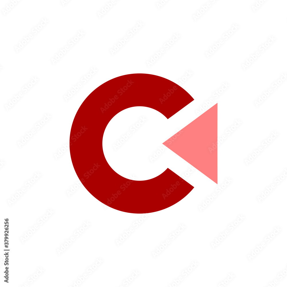 simple letter C with arrow moving to inside. good for any business. simple letter C with arrow moving to inside. good for any business.