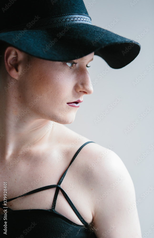 Trans woman in hat Trans woman in hat