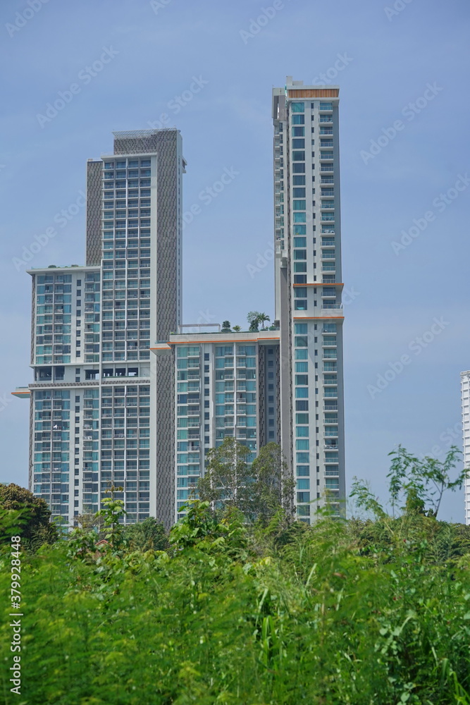 High-rise residential building in southeast asia.