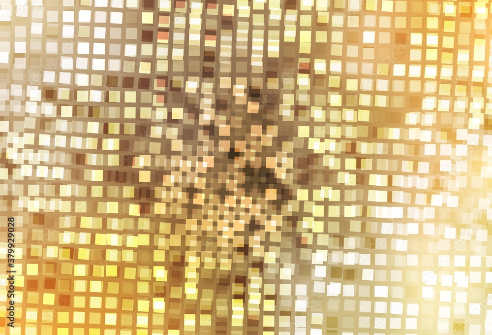 Fototapeta premium Light Orange vector background with rectangles.