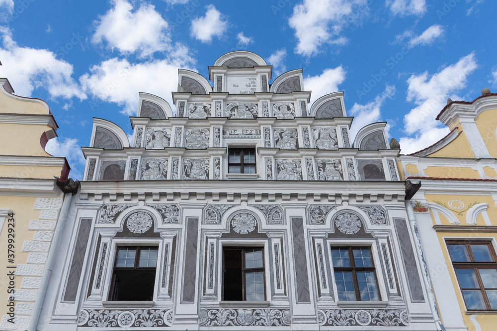 Φωτογραφία Renaissance attic of a tenement house, the city of Telc, southern Czech republic