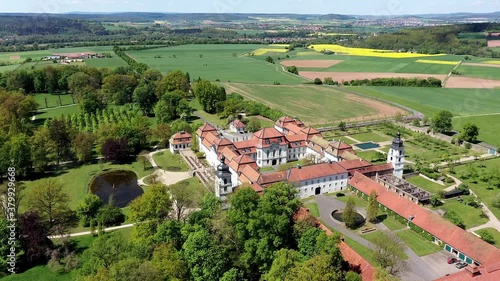 Wallpaper Mural Aerial view flight at baroque palace Fasanerie with palace garden, Eichenzell, Fulda, Hesse, Germany, Torontodigital.ca