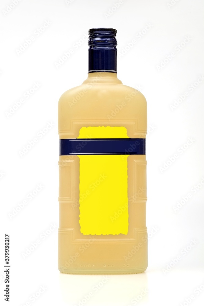 Photo-Layout bottles for drink on a white background with a blank label Photo-Layout bottles for drink on a white background with a blank label