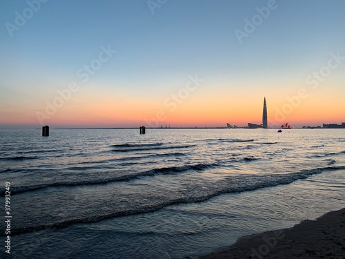 sunset on the beach