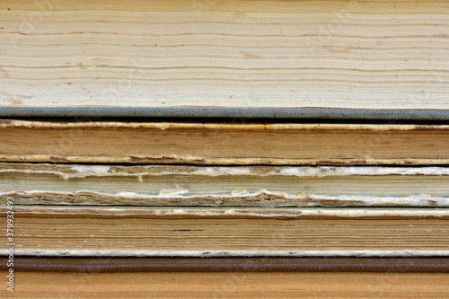 vintage textured background from stacked old books