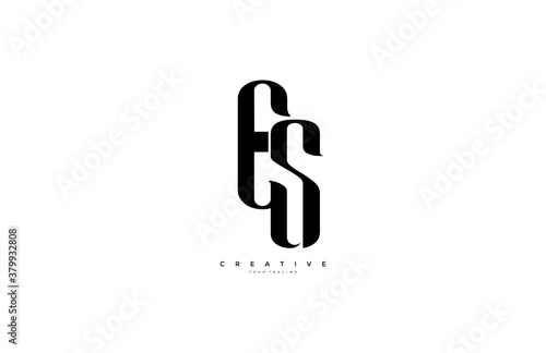 ES connection simple monogram logo